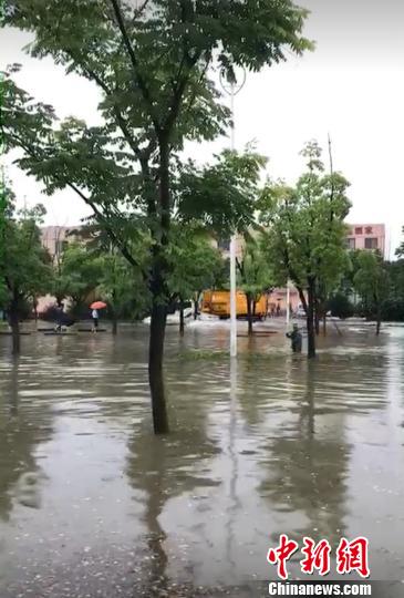 一场大雨，南京部分城区又见“碧波荡漾”　城管供图　摄